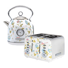 2 Piece Elveden 1.7L Dome Kettle & 4 Slice Toaster Set