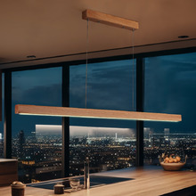 Caron Beech Wood LED Pendant Light