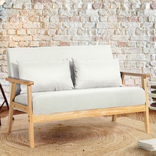 Cameron 2 Seater Rubberwood Sofa