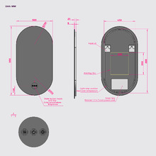 Meteo Oval LED Bathroom Mirror
