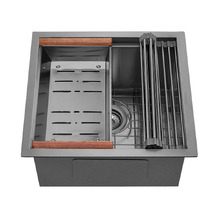 450mm Single Stainless Steel Kitchen Sink & Accessories Package