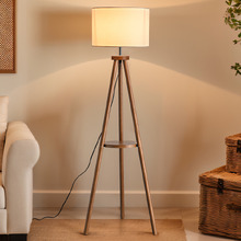 Aurala Rubberwood Floor Lamp