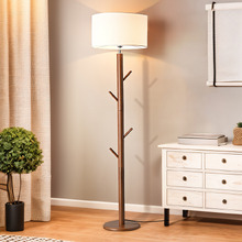Luxora Rubberwood Floor Lamp