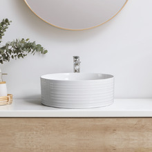 Cove 365mm Gloss White Ceramic Above Counter Basin