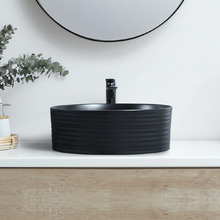 Cove 360mm Matte Black Ceramic Above Counter Basin