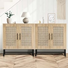 Rendra 2 Door Rattan Sideboard Buffets (Set of 2)