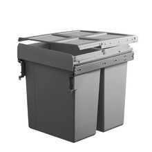 Valet 62L Steel Twin Slide Out Waste Bin
