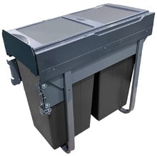 Domestique Plus 34L Twin Slide Out Concealed Waste Bin