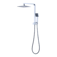 Chrome Gooseneck Short Twin Shower