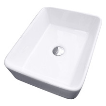 48cm White Rectangular Ceramic Basin