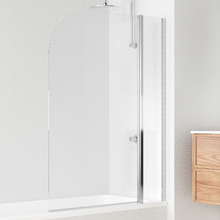 Opal Chrome Double Glass Shower Screen