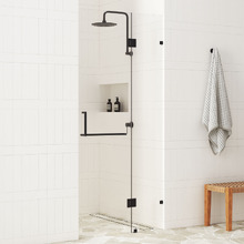 Black Prime Glass Shower Screen with Square Handle