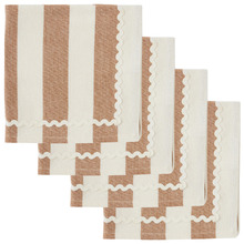 Striped Selene Cotton Napkins (Set of 4)