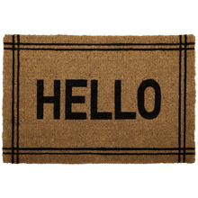 Bordered Hello Coir Doormat