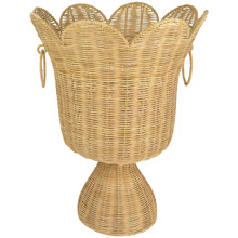 Veyla Rattan Footed Urn