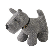 Parker Grey Dog Weighted Door Stop
