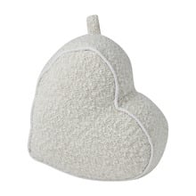Luella Ivory Boucle Heart Weighted Door Stop