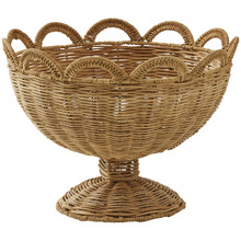 Elara Rattan Footed Decorative Bowl