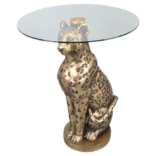 Zev Leopard Side Table