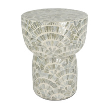 Lira Capiz Inlay Accent Stool