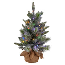 Haven LED Snowy Christmas Tree with Hessian Base