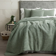 Moss Boronia Stonewashed Cotton Comforter Set