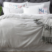 Silver Solana Cotton Quilt Cover Set