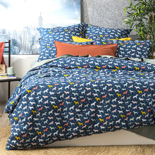 Novelty European Vintage-Washed Cotton Quilt Cover Set