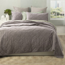 Charcoal Attwood Vintage Stonewashed Quilted Cotton Coverlet Set
