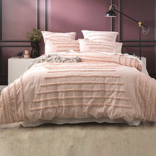 Blush Classic Vintage Washed Tufted Cotton Quilt Cover Set