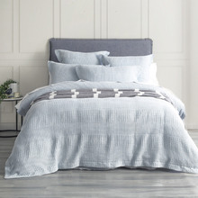 Sky Elegance Cotton Waffle Quilt Cover Set