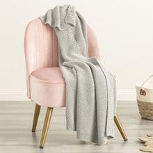 Seed Stitch Cotton Throw