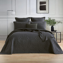 Grey Asher Cotton-Blend Coverlet Set