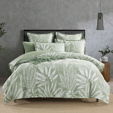 Green Tropic Cotton-Blend Quilt Cover Set