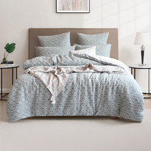 Green Velora Cotton-Blend Quilt Cover Set