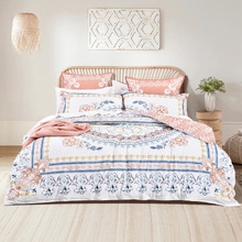 Davila Cotton Sateen Reversible Quilt Cover Set