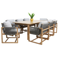 8 Seater Adrienne Acacia Wood Outdoor Dining Set