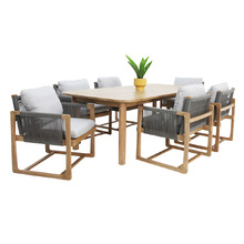 6 Seater Adrienne Acacia Wood Outdoor Dining Set