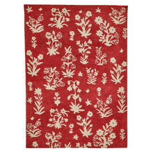 Damson Red Woodland Glade Hand-Tufted Rug