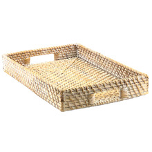 Whitewash Rattan Serving Tray