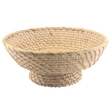 Whitewash Rattan Fruit Bowl