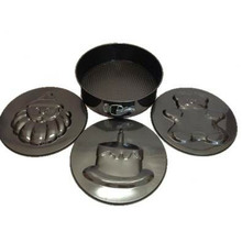 Non-stick Specialty Springform Pan with 4 Interchangeable Bases