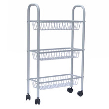 3-Tier Carbon Steel Slim Trolley
