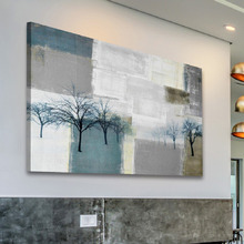 Blue Trees Canvas Wall Art