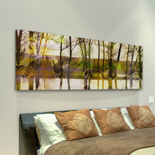 Lake Trees Canvas Wall Art
