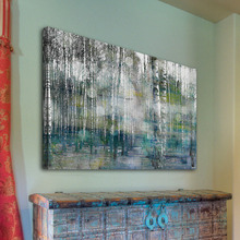 Tree Trunk Lights Canvas Wall Art