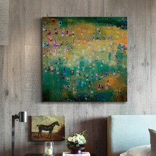 Yoga in the Park Canvas Wall Art