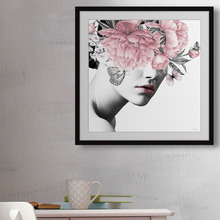 Floral & Lipstick Framed Printed Wall Art