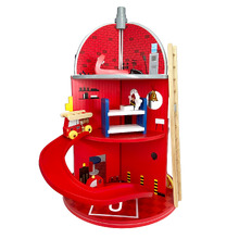 Teamson Kids 25 Piece Wooden Fire Station Playset