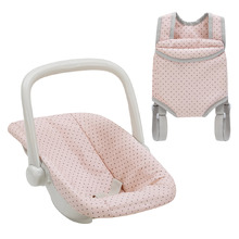 2 Piece Olivia's Little World Polka Dot Princess Baby Doll Carrier & Car Seat Set